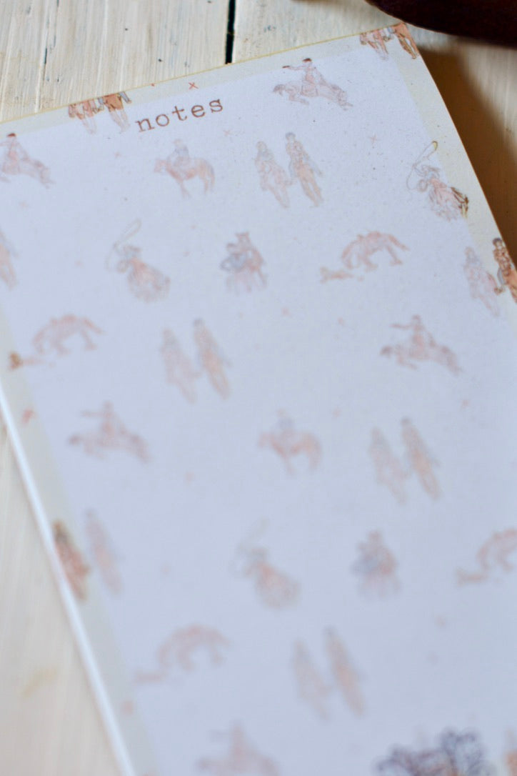 Western Cowgirls Run The World 4x6 Stationery Notepad Office Organizer