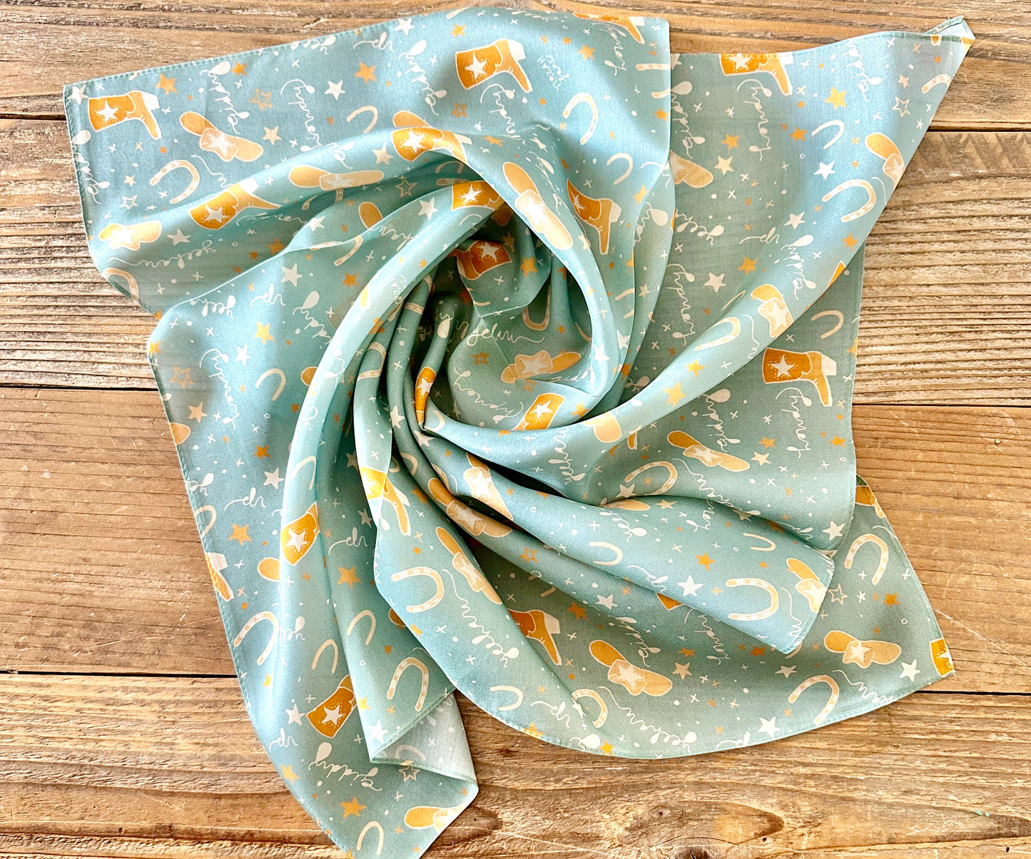 Yeehaw Wildrag: Western Scarf Bandana Silk Tencel Wildrag