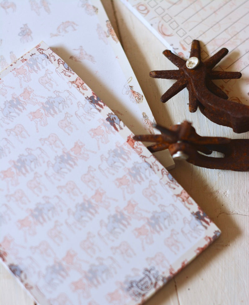 Western Cowgirl Rodeo 3x8 To Do List Stationery Office Organizer