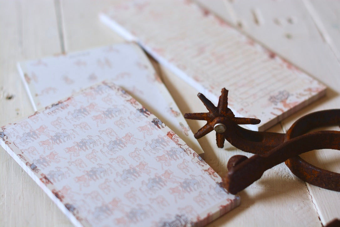 Western Cowgirls Run The World 4x6 Stationery Notepad Office Organizer