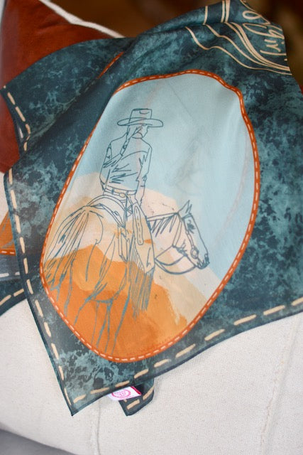 Mountain Cowgirl Wild Rag: Western Scarf Bandana Silk Tencel Wildrag