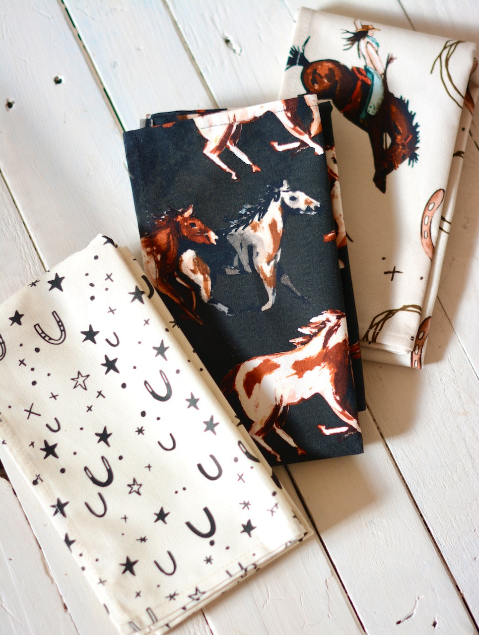 Ranch Life Towel Set: Western Cowgirl Kitchen Tea Towel Set