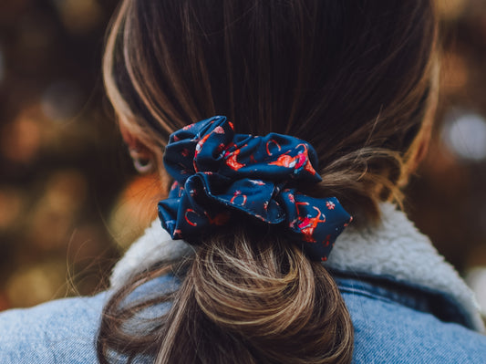 Blonde Cowgirl and Horse Scrunchie Cowgirl Hair Accessory