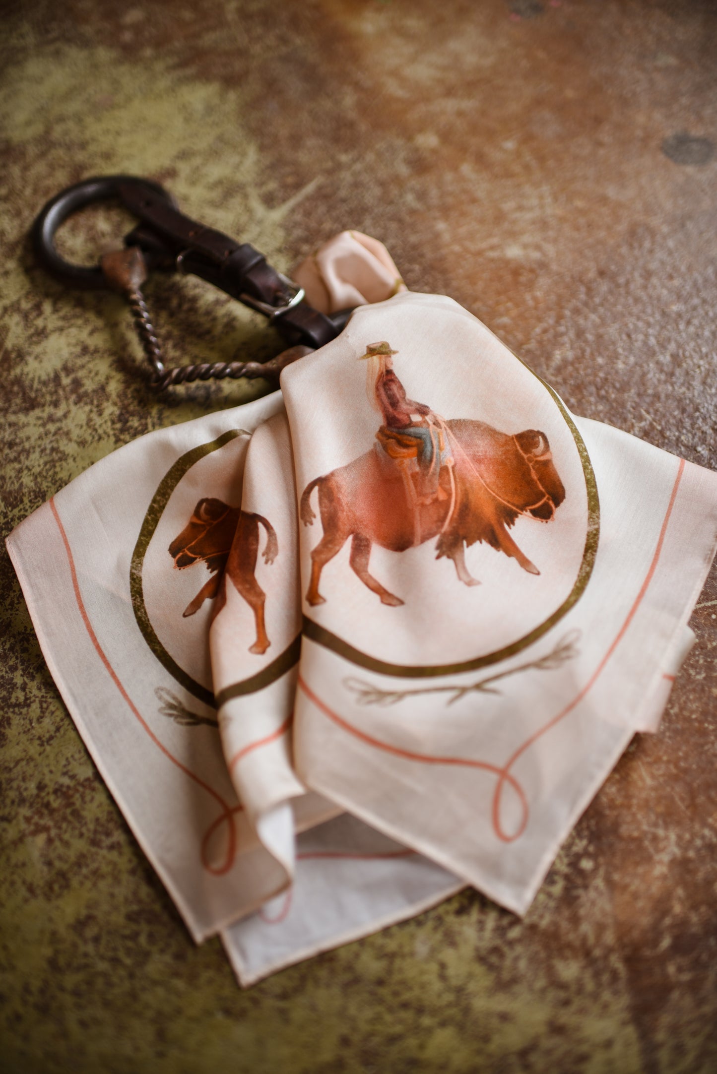 Roamin' Cowgirl Bison Western Scarf Wild Rag