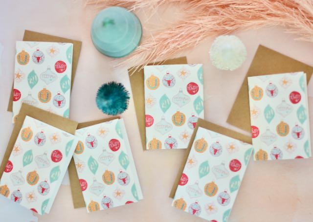 Mini Western Holiday Christmas Ornament Card Set