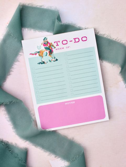 Cowgirl Western To Do and Notes Notepad