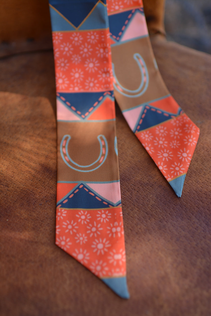 Frontier Bound Quilted Patchwork Silk Twilly