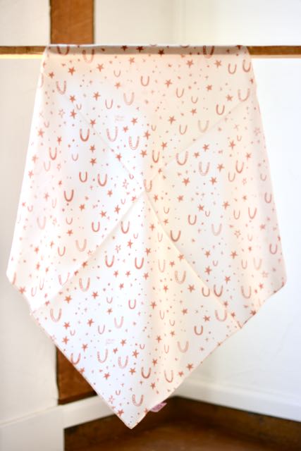 Rust Horseshoes: Cowgirl Western Scarf Bandana Silk Tencel Wildrag