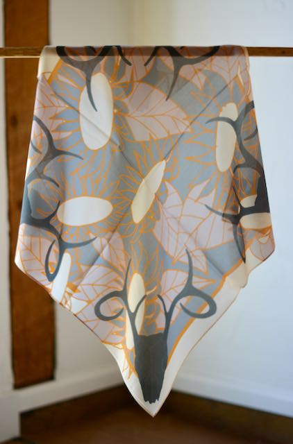 Sunflower Skull: Western Scarf Bandana Silk Tencel Wildrag