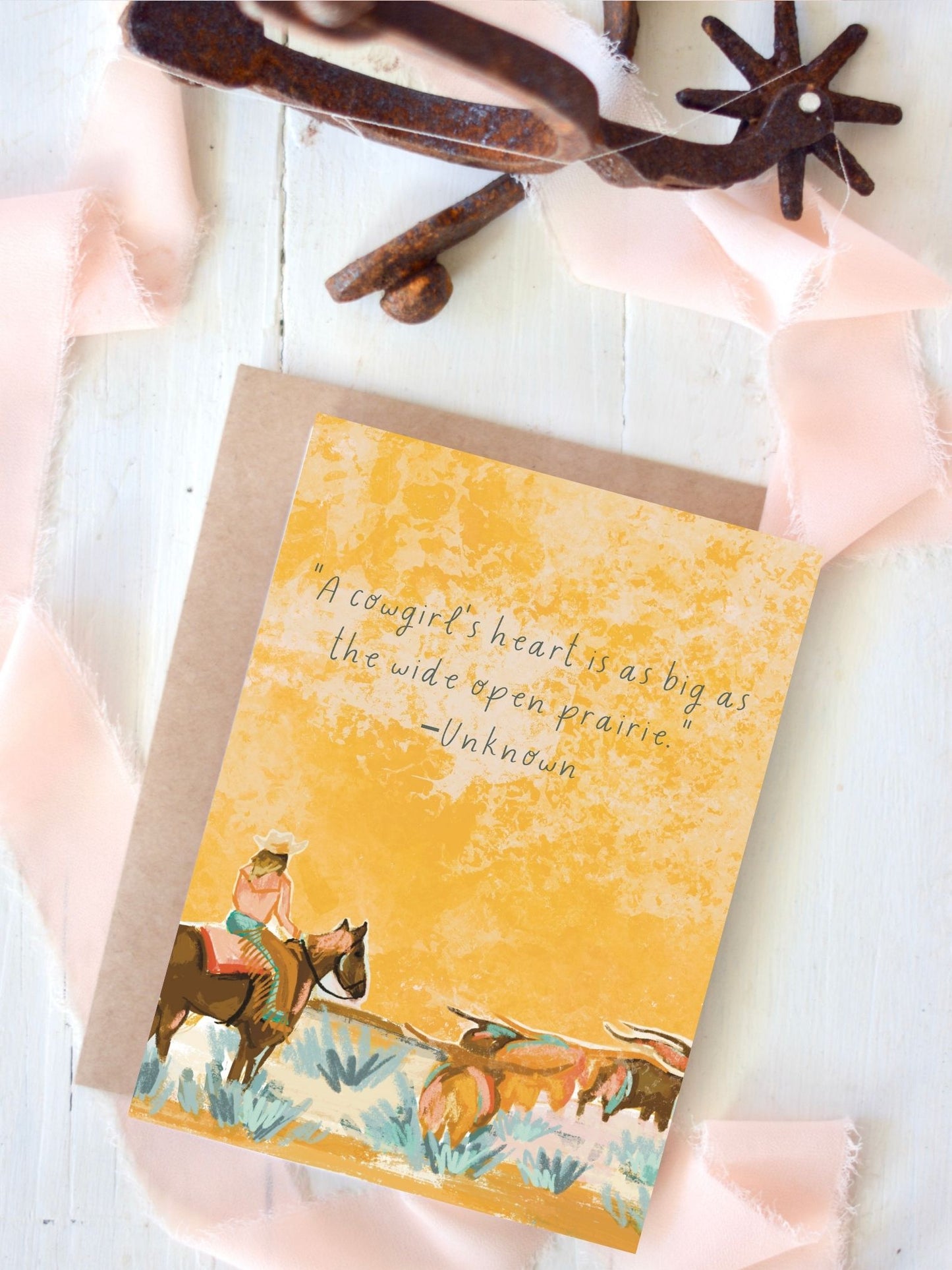 Cowgirl Birthday, Cowgirl Congrats Card, Western Greeting Card