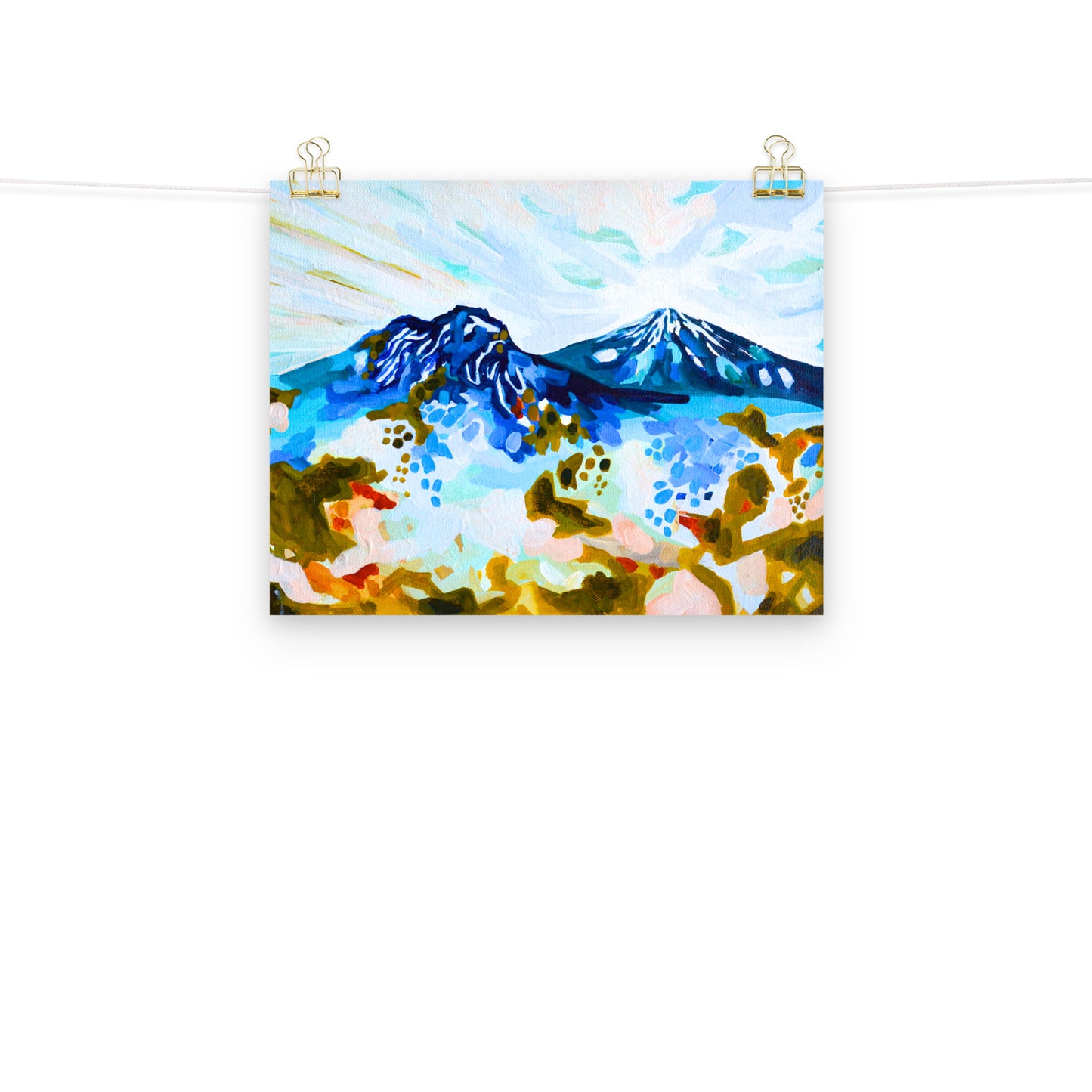 Mt. Bachelor Oregon Central Cascade Mountain Range Art Print