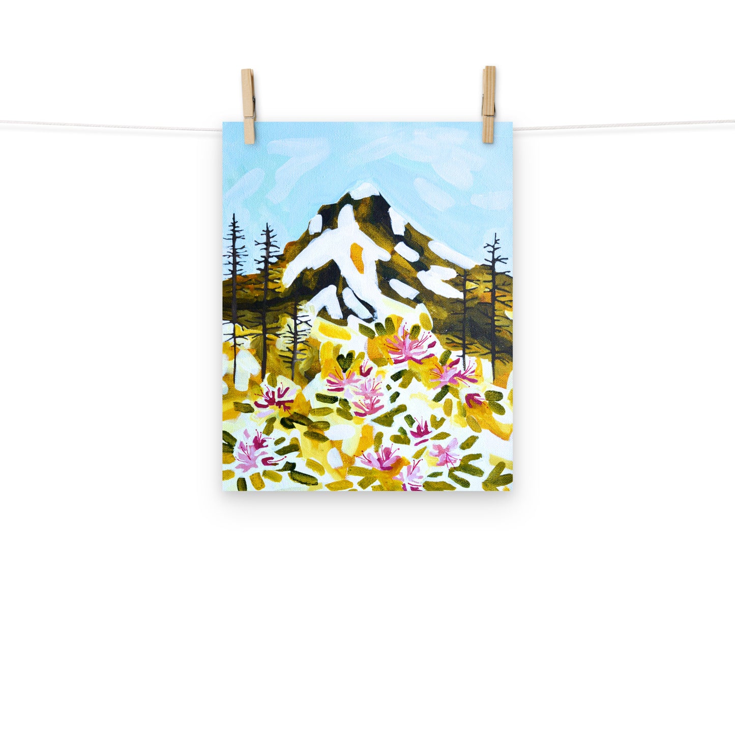 Mt Hood Oregon Rhododendron Wildflower Art Print