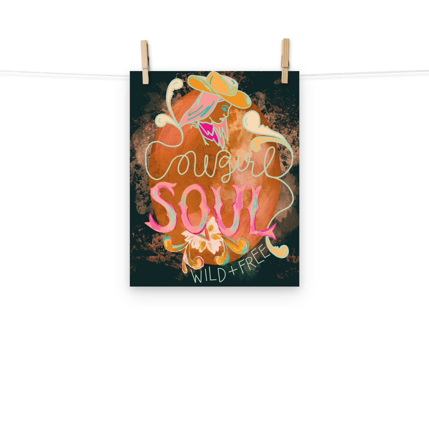 Cowgirl Soul Wild and Free Art Print