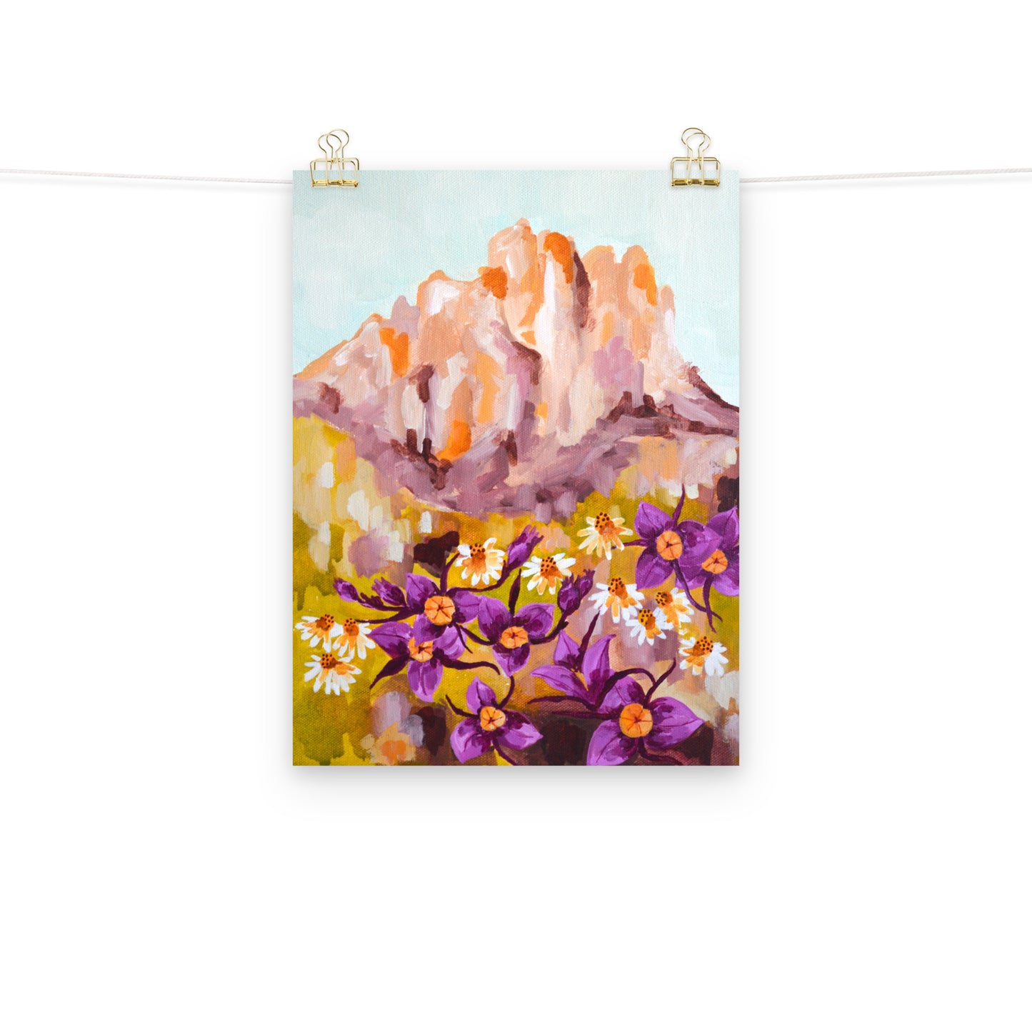 Oregon Smith Rock and Mariposa Lily Wildflowers