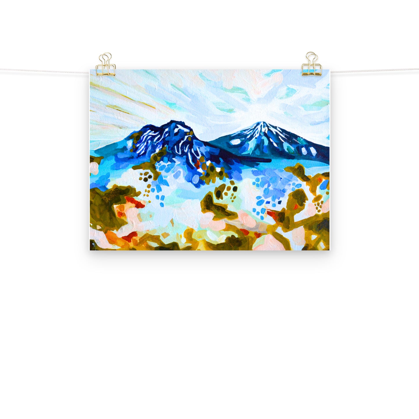 Mt. Bachelor Oregon Central Cascade Mountain Range Art Print