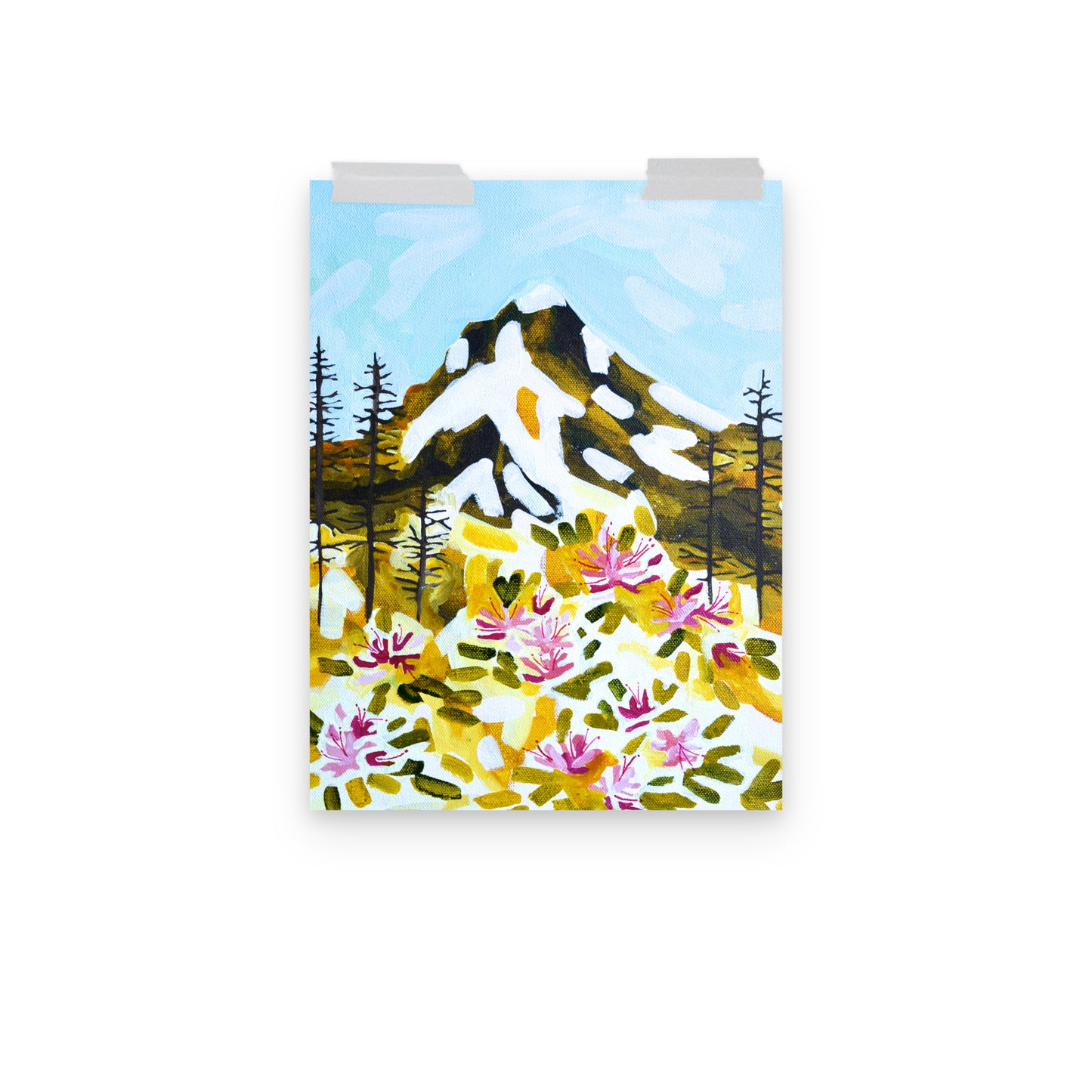 Mt Hood Oregon Rhododendron Wildflower Art Print