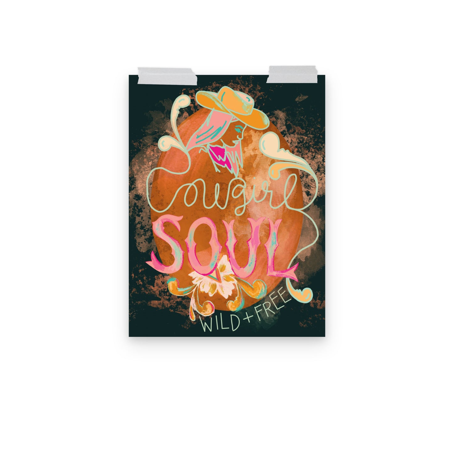 Cowgirl Soul Wild and Free Art Print