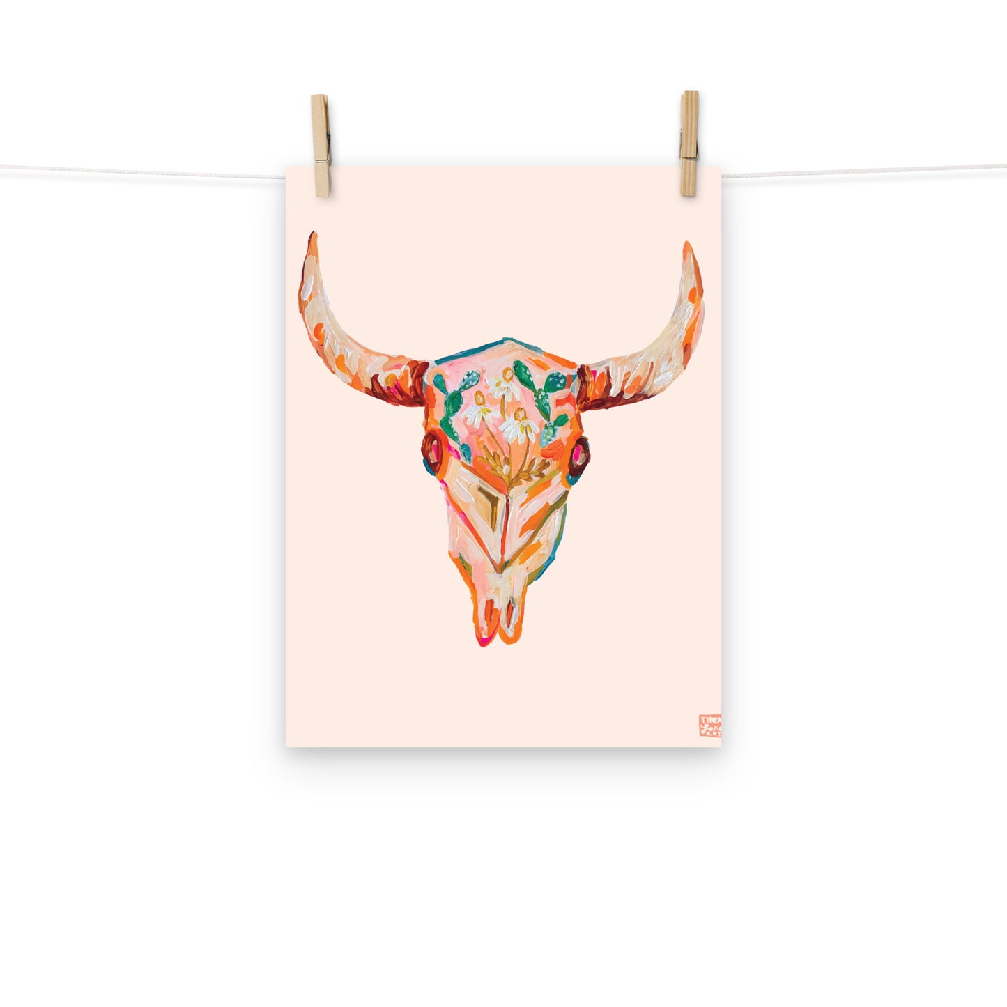 Floral Skull Art Print