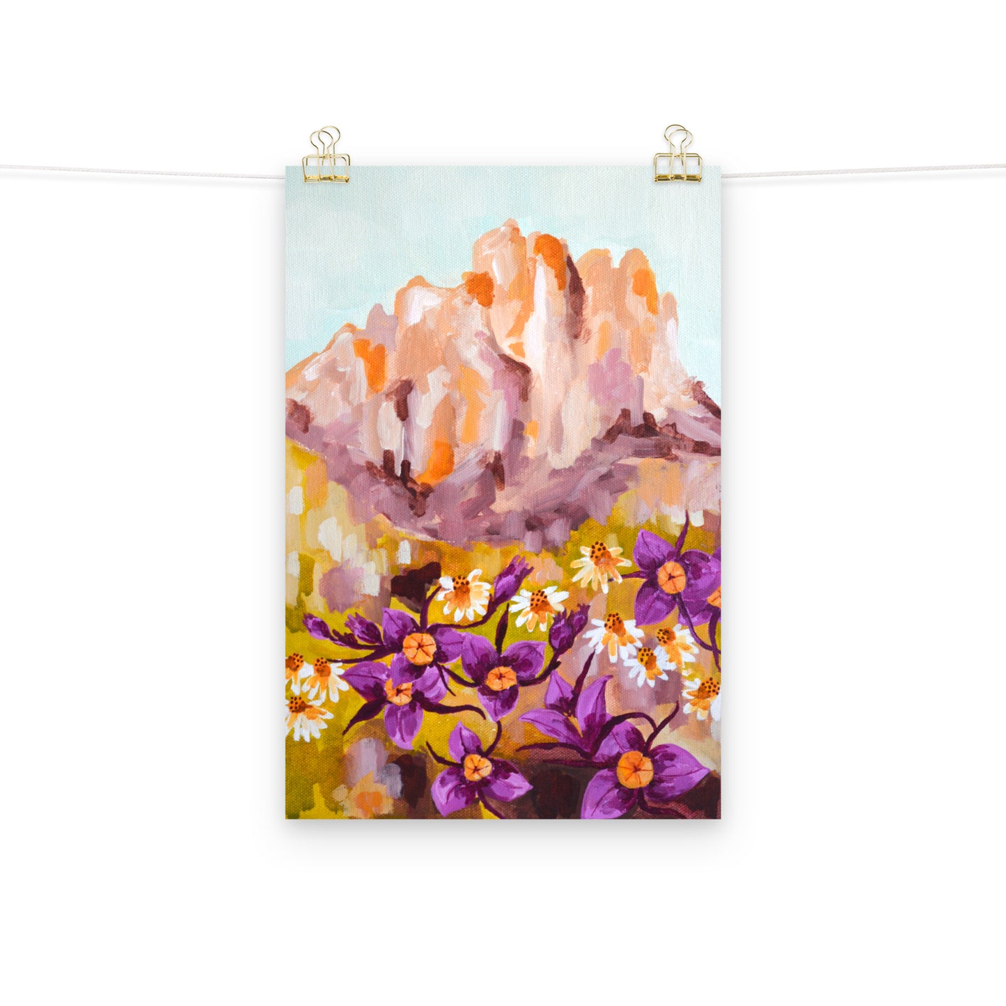 Oregon Smith Rock and Mariposa Lily Wildflowers