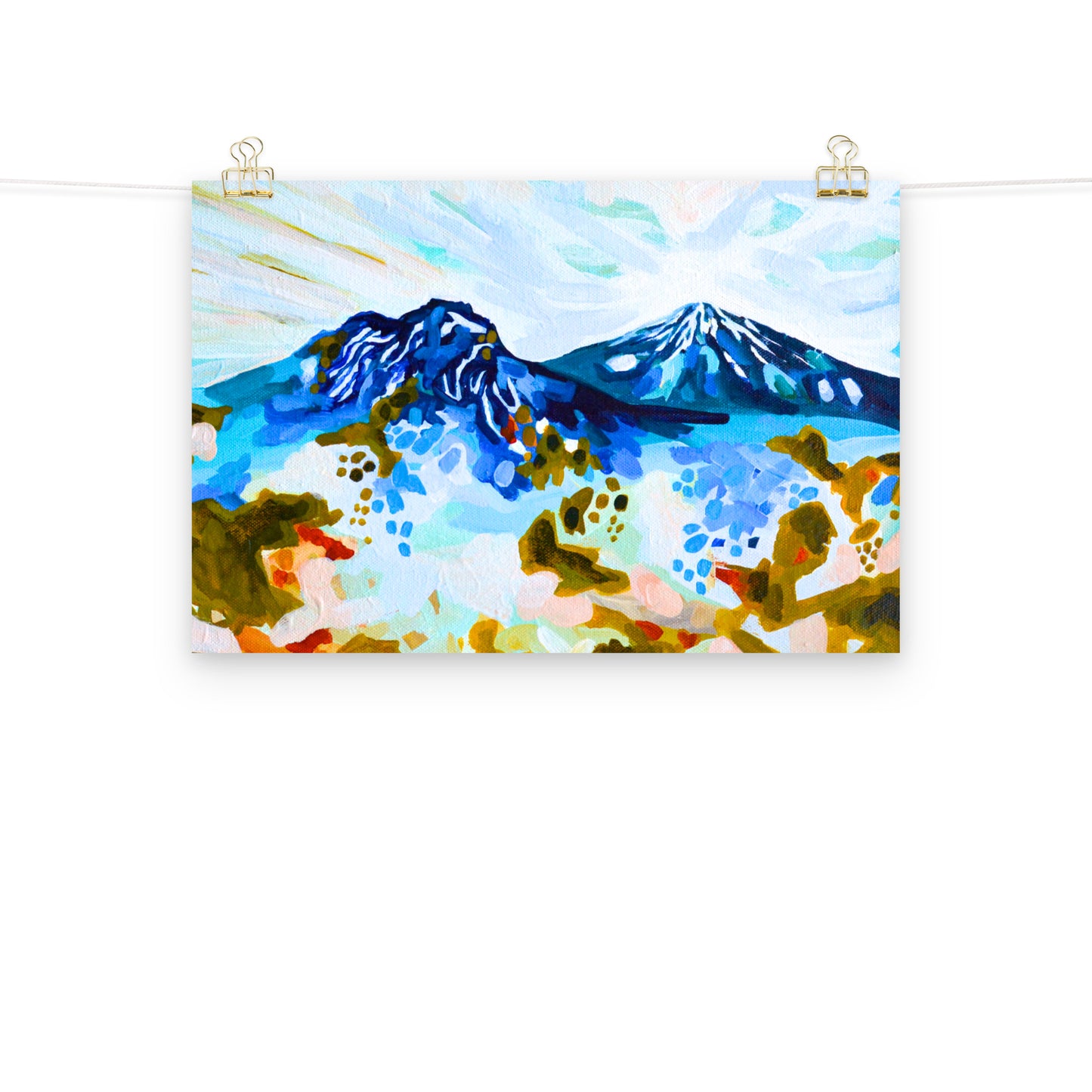 Mt. Bachelor Oregon Central Cascade Mountain Range Art Print
