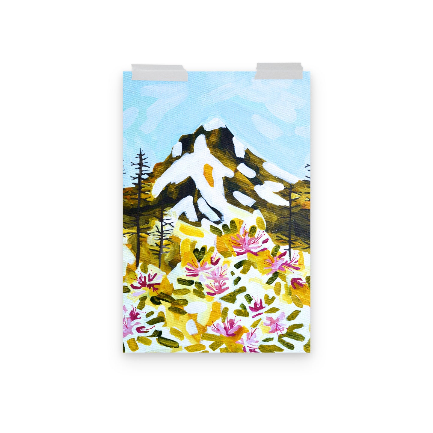 Mt Hood Oregon Rhododendron Wildflower Art Print