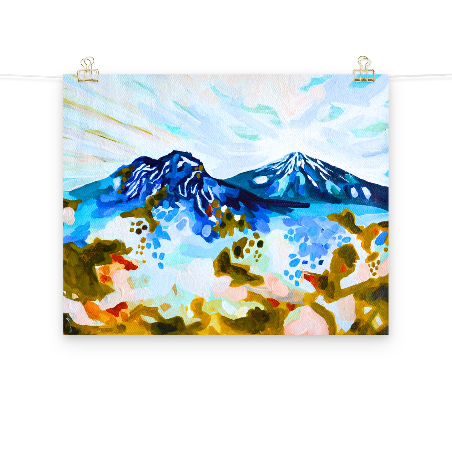 Mt. Bachelor Oregon Central Cascade Mountain Range Art Print