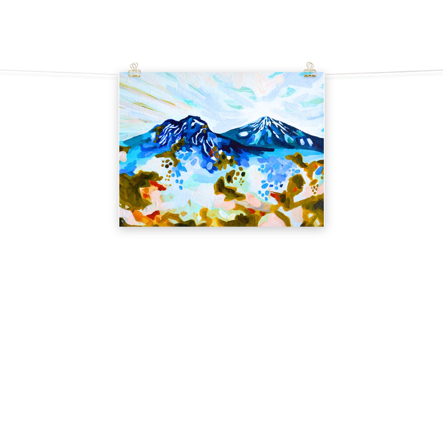 Mt. Bachelor Oregon Central Cascade Mountain Range Art Print