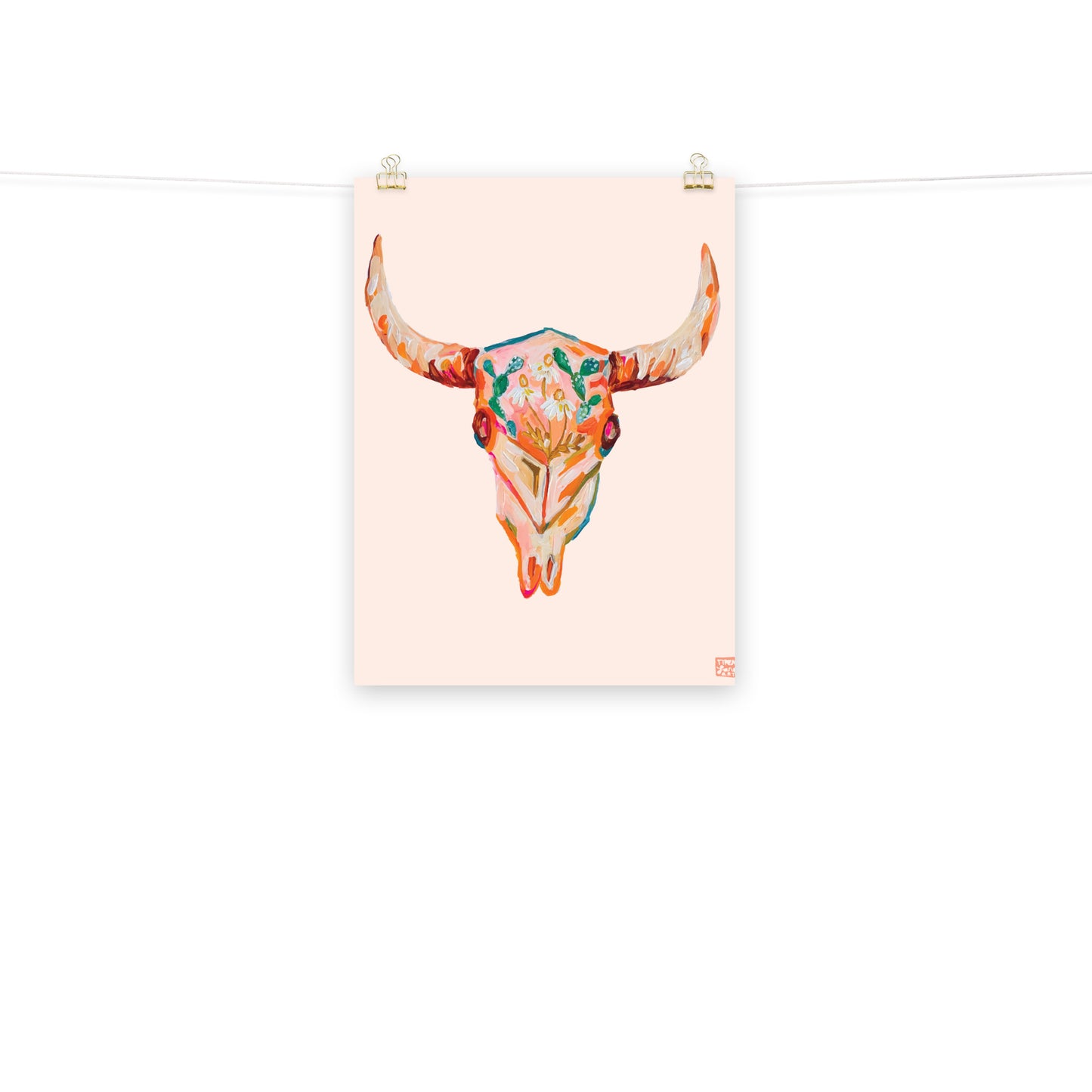 Floral Skull Art Print