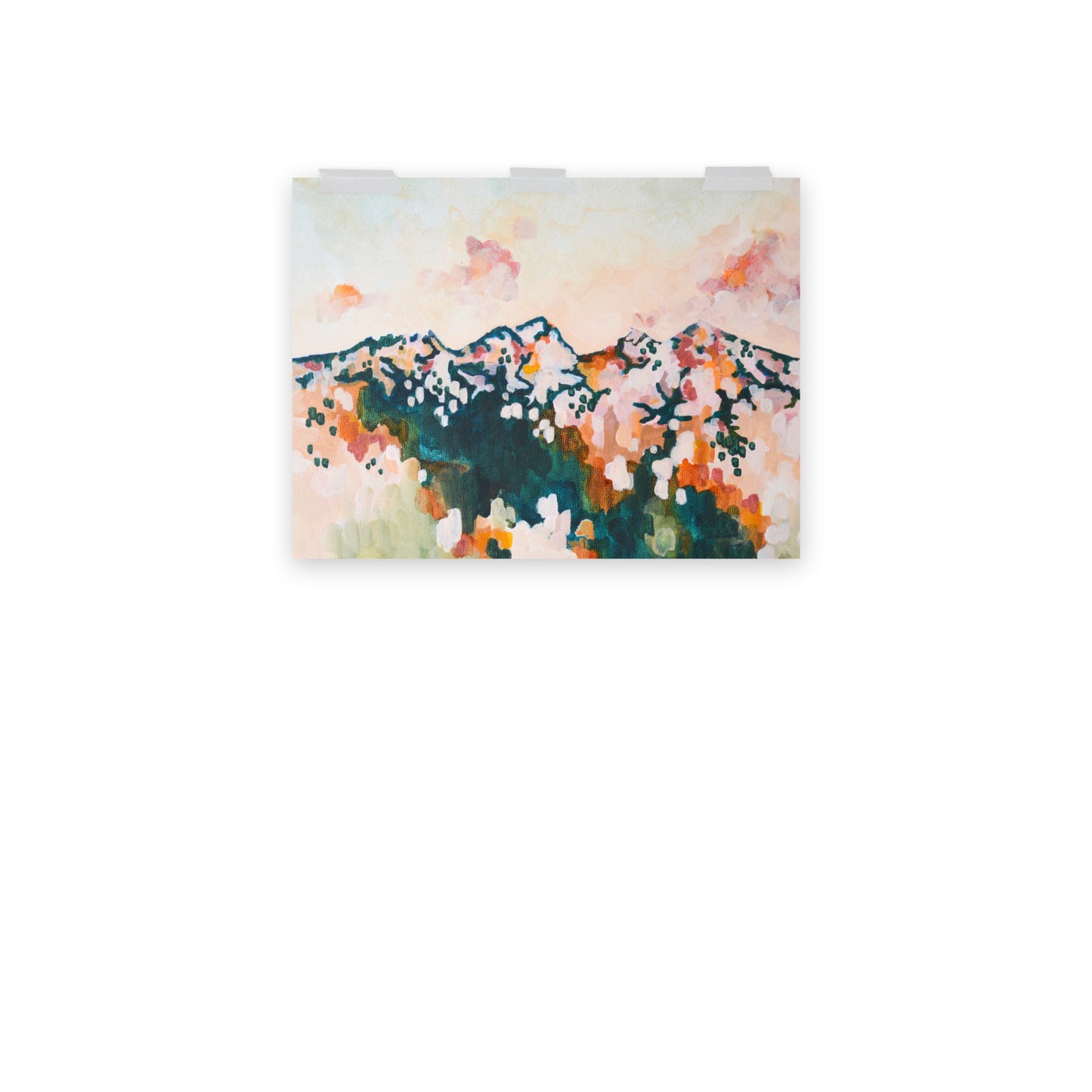 Oregon Cascade Sunset with Three Sisters and Broken Top Mountain Range Art Print
