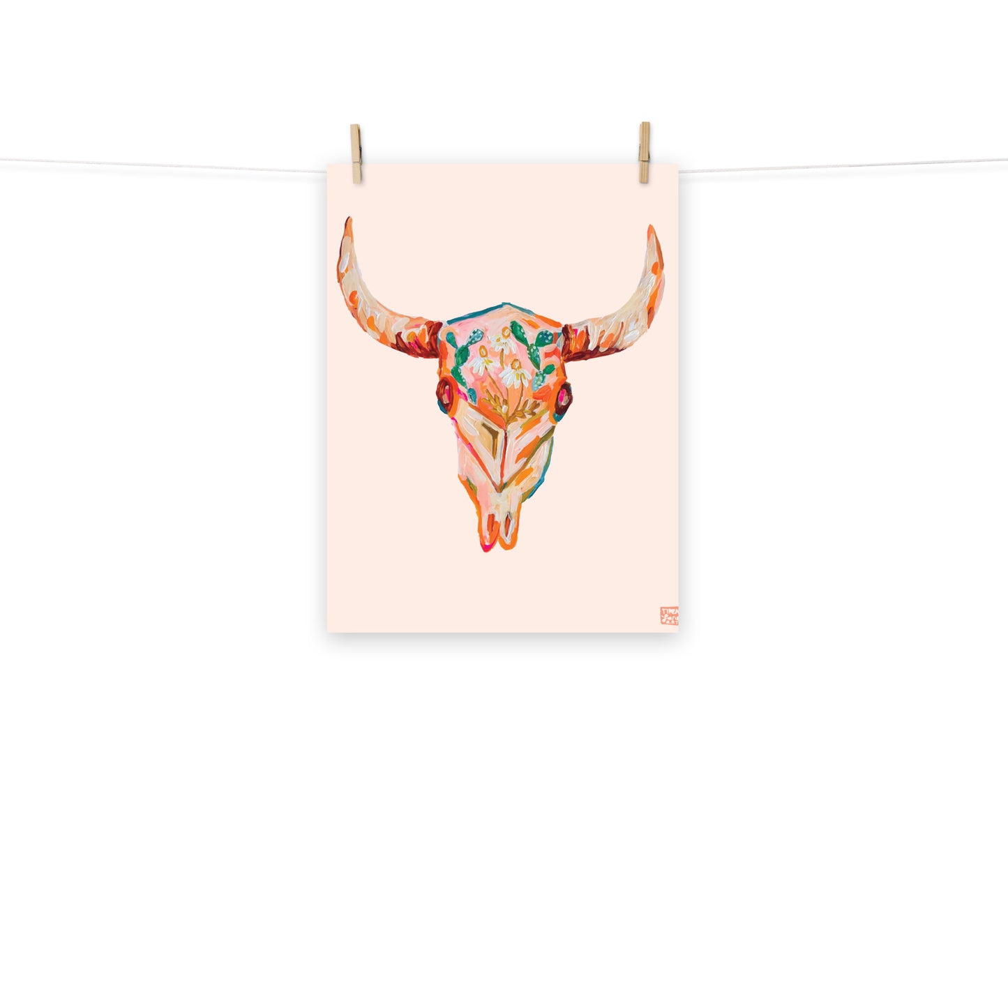 Floral Skull Art Print