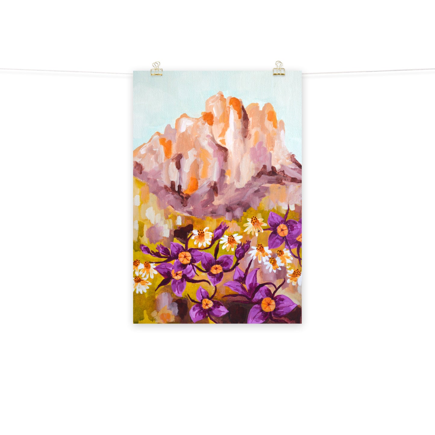 Oregon Smith Rock and Mariposa Lily Wildflowers