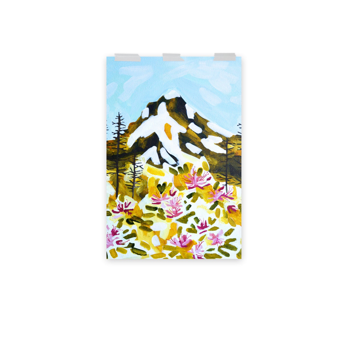 Mt Hood Oregon Rhododendron Wildflower Art Print