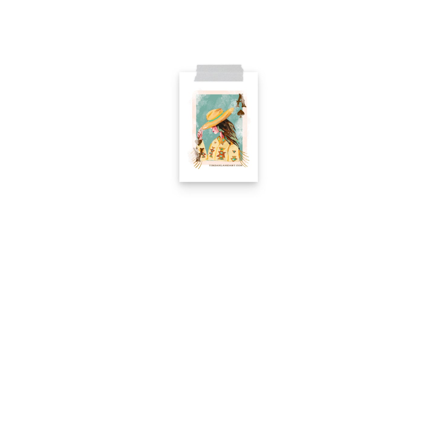 Cowgirl Ace Card Art Print