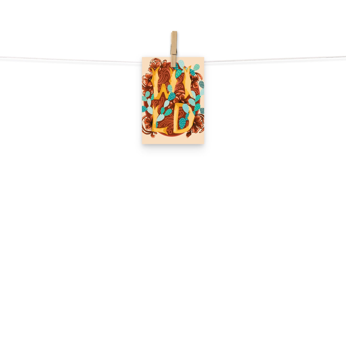 Wild Floral Cactus Art Print