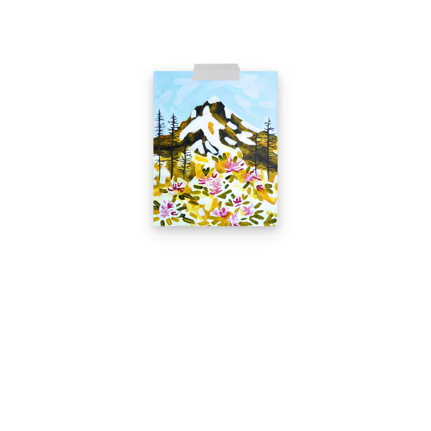 Mt Hood Oregon Rhododendron Wildflower Art Print