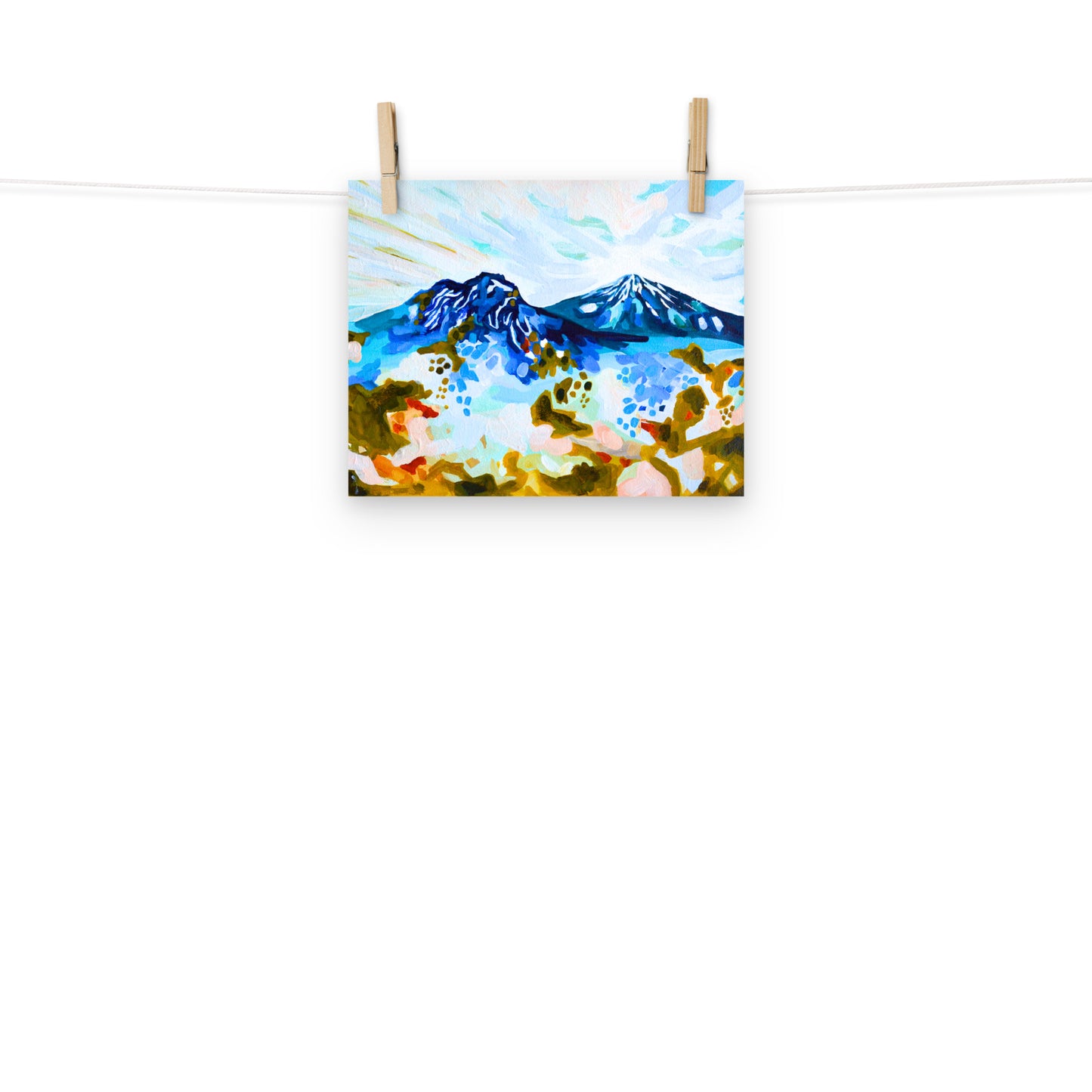 Mt. Bachelor Oregon Central Cascade Mountain Range Art Print