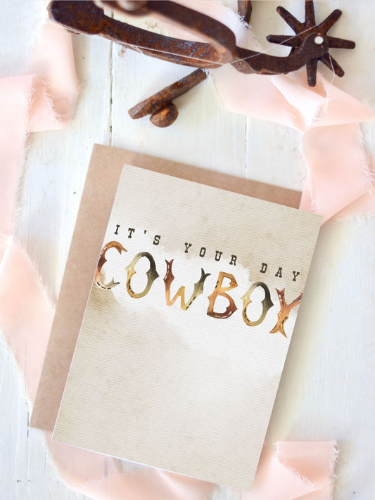 Happy Birthday Cowboy Western Card
