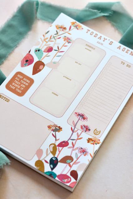 floral notepad