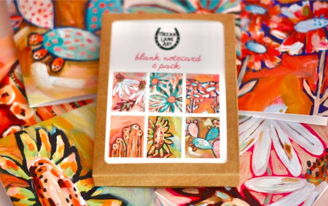 Bright and Colorful Floral Card Set of 6