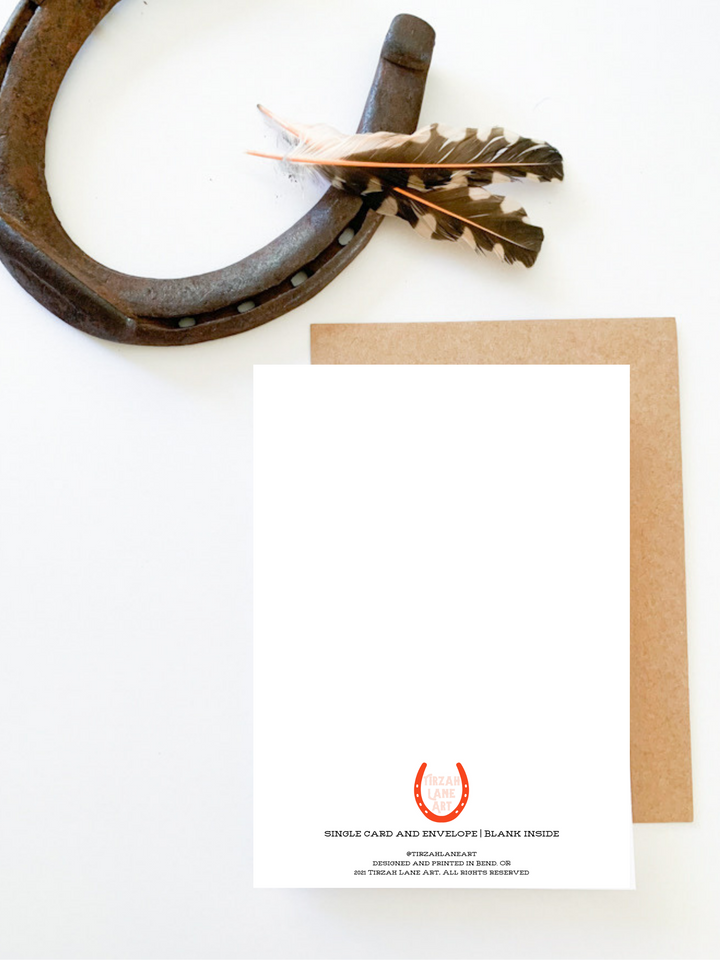 Thank You Colorful Horseshoes Western Greeting Card