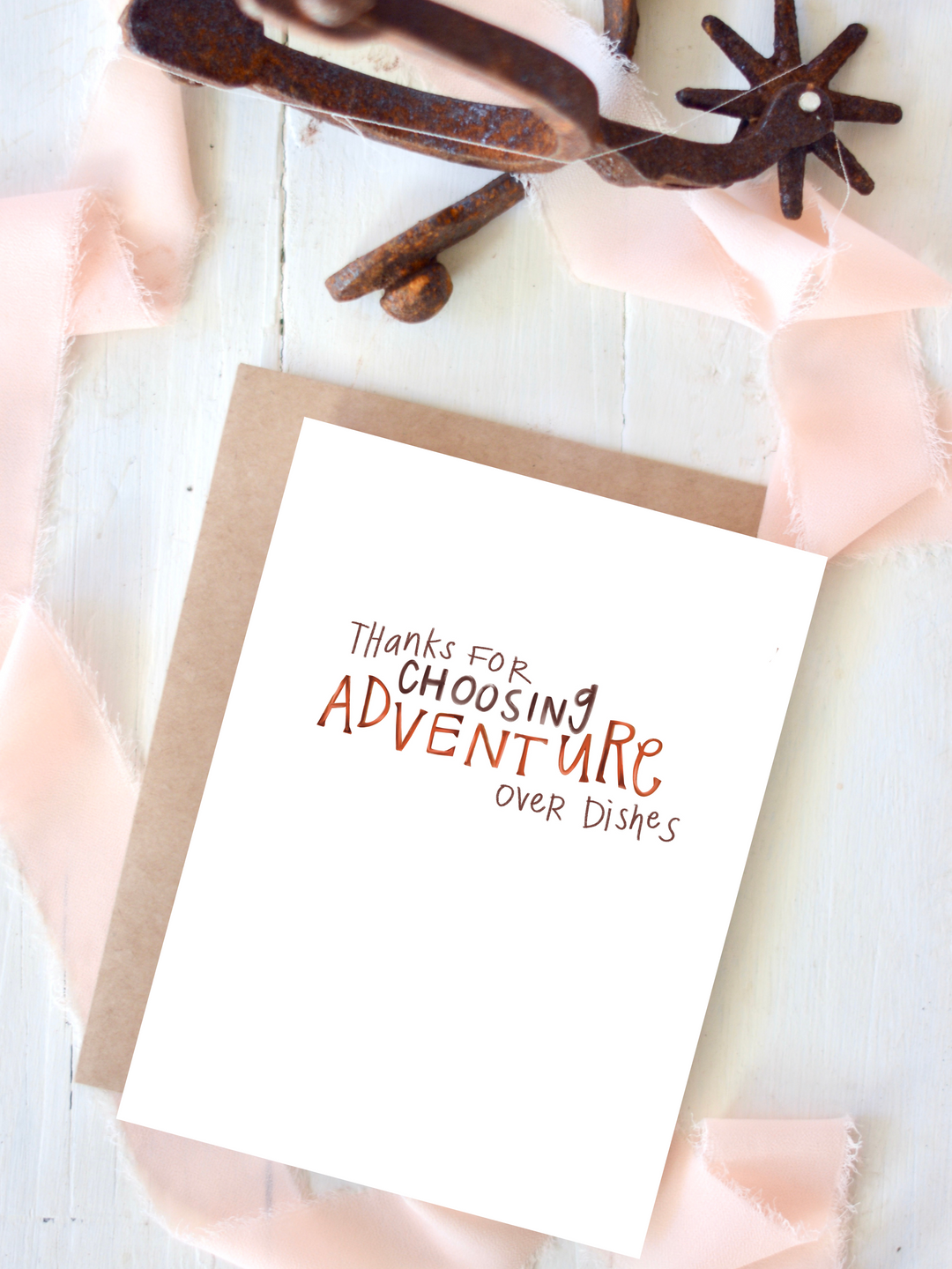 Choosing Adventure Over Dishes Cowgirl Mother's Day Greeting Card