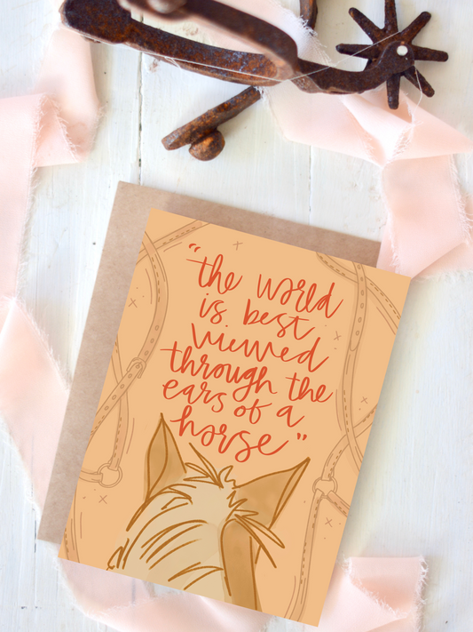 The World Is Best Through A Horse's Ears Everyday Card