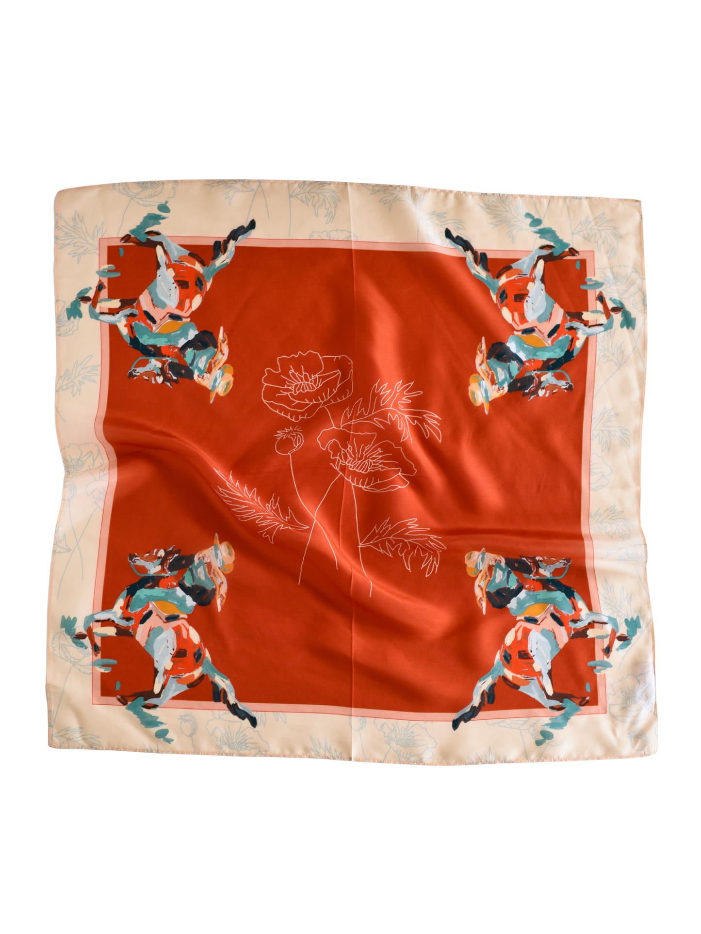 Poppy Cowgirl: Western Scarf Bandana Silk Tencel Wildrag