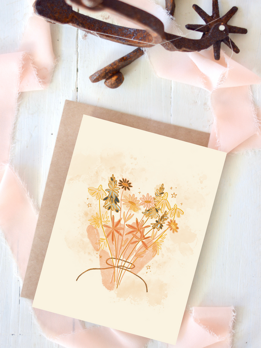 Wild Flower Western Prairie Blank All Occasion Greeting Card