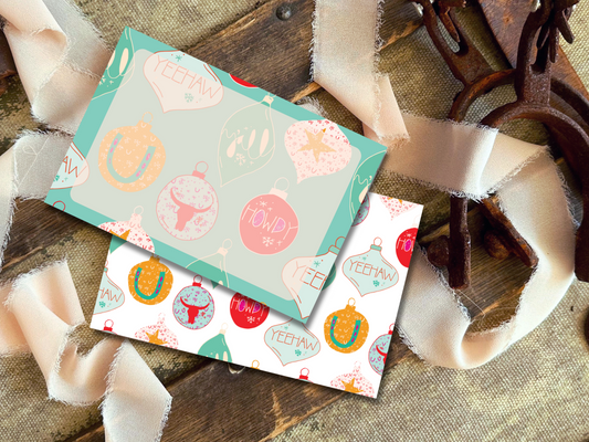 Digital Thank You Postcard, Western Christmas Holiday Postcard for Businesses