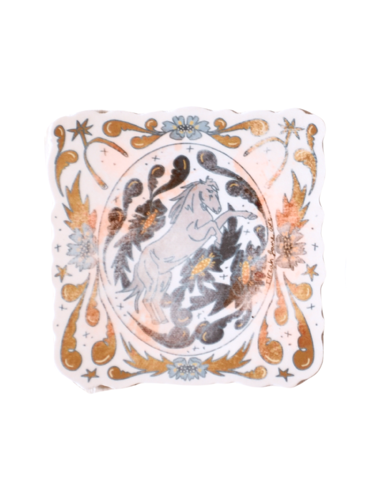 Bloomin' Bronc Western Cowgirl Waterproof Sticker