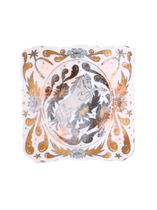 Bloomin' Bronc Western Cowgirl Waterproof Sticker