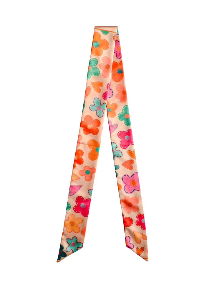 Spring Patchwork Florals Western Twilly Scarf