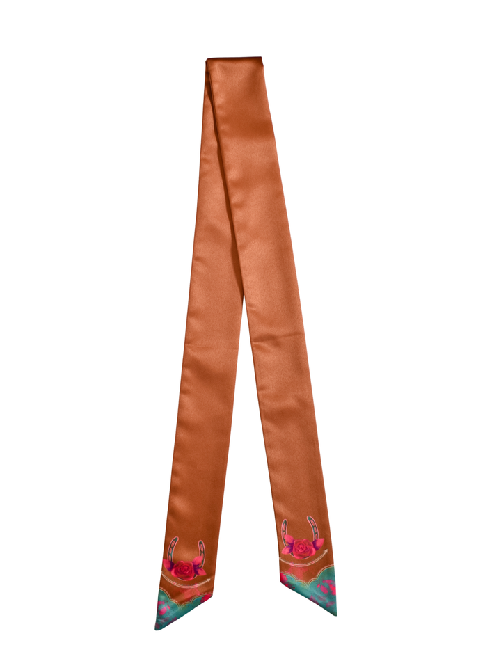 Rodeo Rose in Copper Western Twilly Scarf