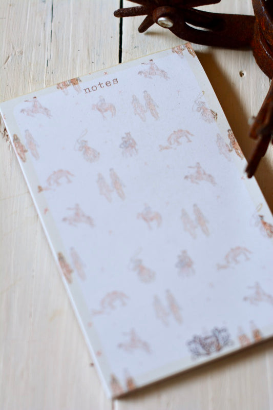 Western Cowgirls Run The World 4x6 Stationery Notepad Office Organizer